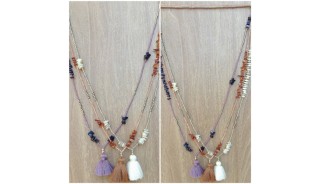 stone beads colorful design necklace tassels women fashion wholesale price